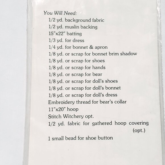 Hannah Goose Girl Creations Applique Sewing Pattern 1985 Linda Garrison - Picture 4 of 5